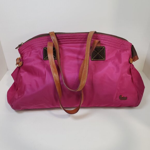 Dooney & Bourke Large Bright Nylon Everyday Pink Shoulder Duffel Bag - Picture 1 of 12